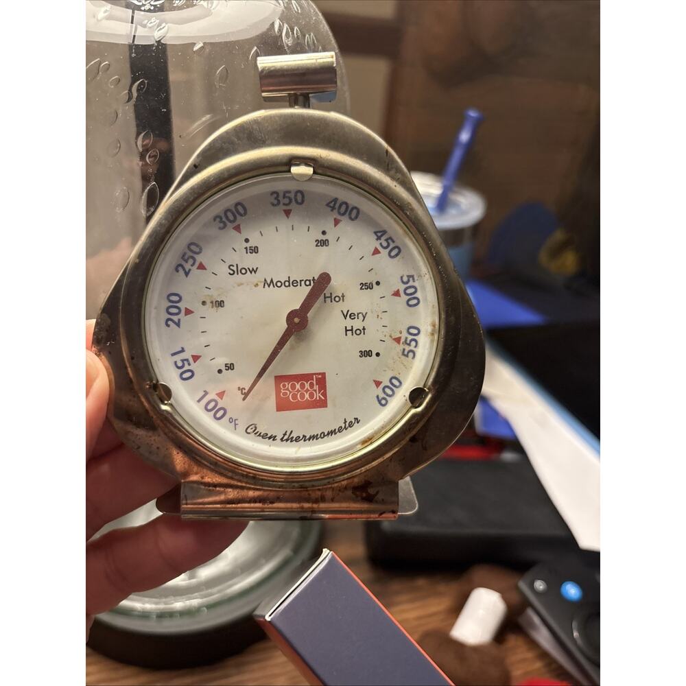 Vintage Oven Thermometer, Owen’s Good Cook, Hangs Below Rack, 100-600*